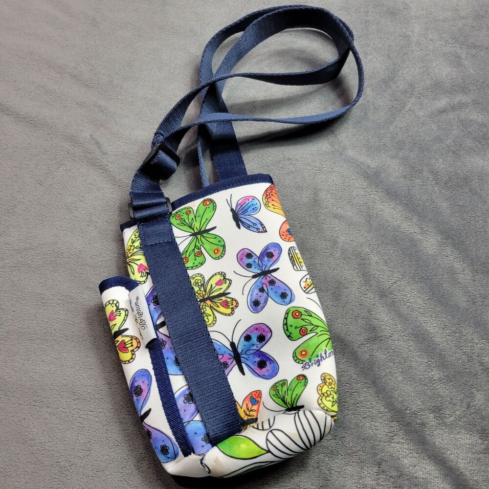 Brighton Crossbody Bag With Colorful‎ Butterfly Print & Adjustable Strap